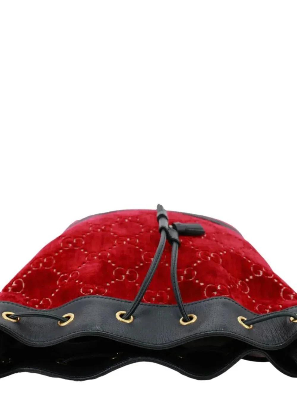 Gucci  GG Velvet Bucket Bag Red 574960